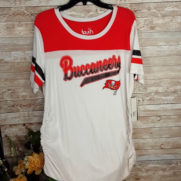 Touch by Alyssa Milano Maternity Tops - Touch, Maturnity, 0199, Women's Red and white Buccaneers Maturnity Sz L